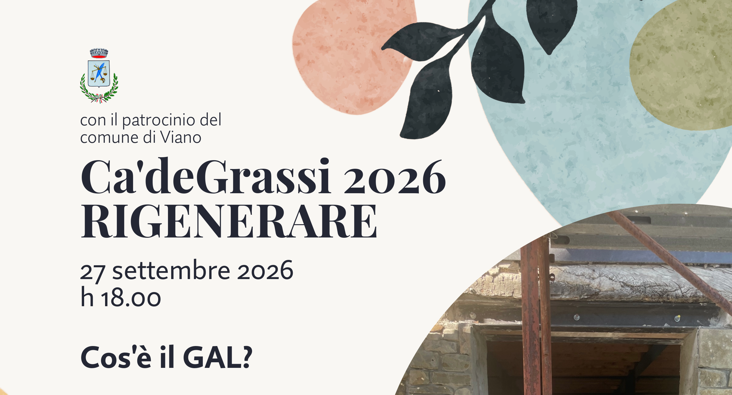 HUB CA’ DE GRASSI, VIANO (RE) IL 27 SETTEMBRE INCONTRO CON IL GAL